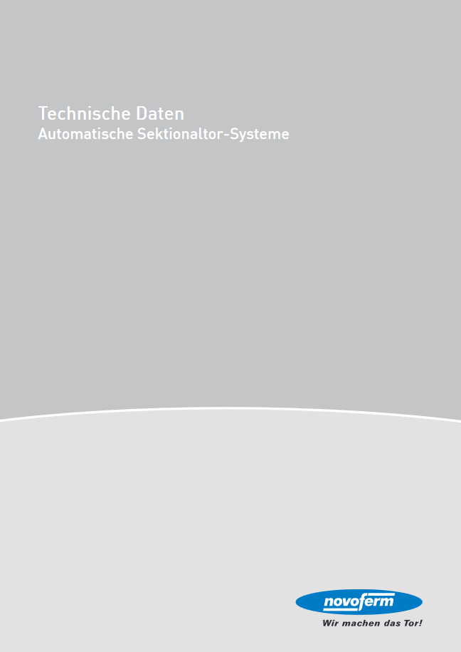 PDF Technische Daten zu Garagen-Sektionaltore